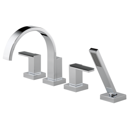 Brizo Roman Tub Faucet with Hand Shower - Less Handles T67480-PCLHP - Plumbing Market