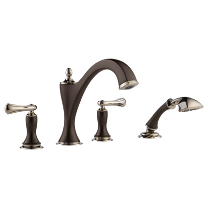 Brizo Roman Tub Faucet with Hand Shower Trim - Less Handles T67485-PNCOLHP - Plumbing Market