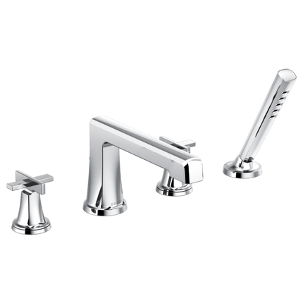 Brizo Roman Tub Faucet With Handshower - Less Handles T67498-PCLHP - Plumbing Market