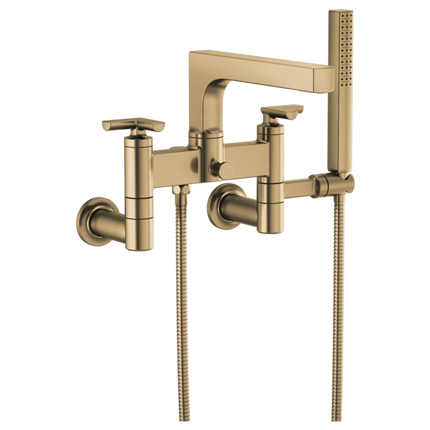 Brizo Two-Handle Tub Filler Trim Kit With Cross Handles T70307-GL - Plumbing Market