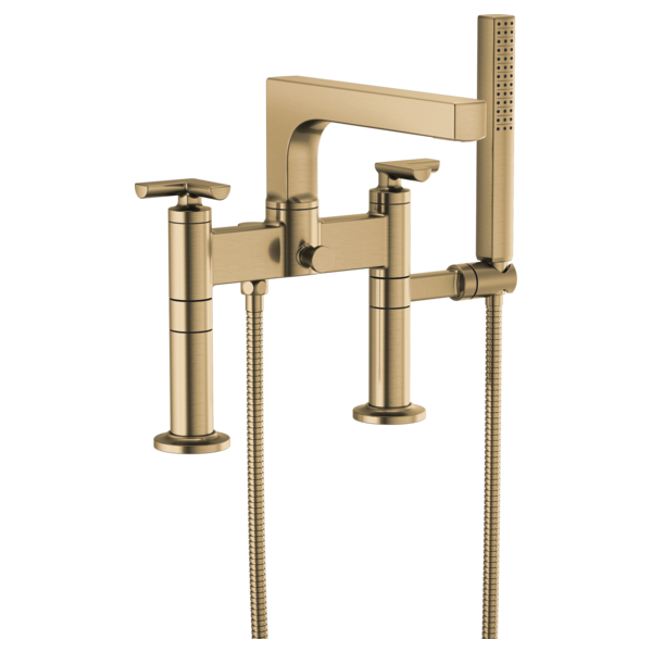 Brizo Two-Handle Tub Filler Trim Kit With Cross Handles T70307-GL - Plumbing Market