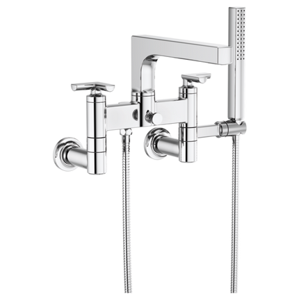 Brizo Two-Handle Tub Filler Trim Kit With Cross Handles T70307-PC - Plumbing Market