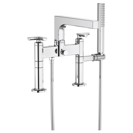 Brizo Two-Handle Tub Filler Trim Kit With Cross Handles T70307-PC - Plumbing Market