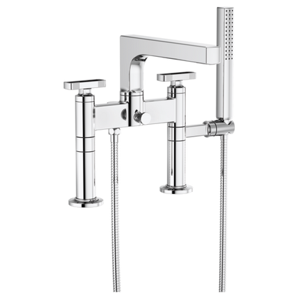 Brizo Two-Handle Tub Filler Trim Kit With Knob Handles T70308-PC - Plumbing Market