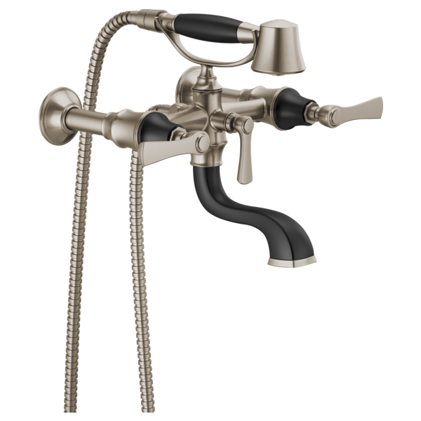 Brizo Two-Handle Tub Filler Trim Kit with Lever Handles T70360-NKBL - Plumbing Market