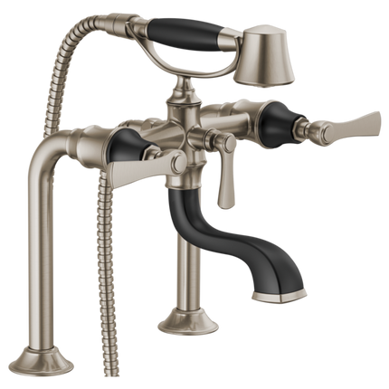 Brizo Two-Handle Tub Filler Trim Kit with Lever Handles T70360-NKBL - Plumbing Market