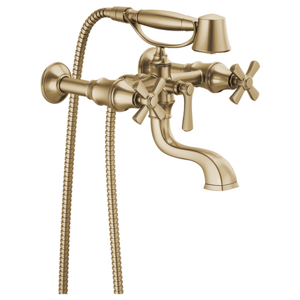 Brizo Two-Handle Tub Filler Trim Kit with Cross Handles T70361-GL - Plumbing Market