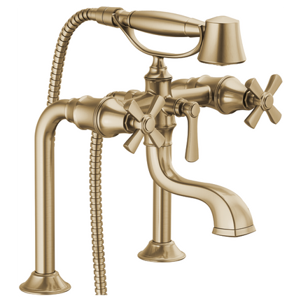 Brizo Two-Handle Tub Filler Trim Kit with Cross Handles T70361-GL - Plumbing Market