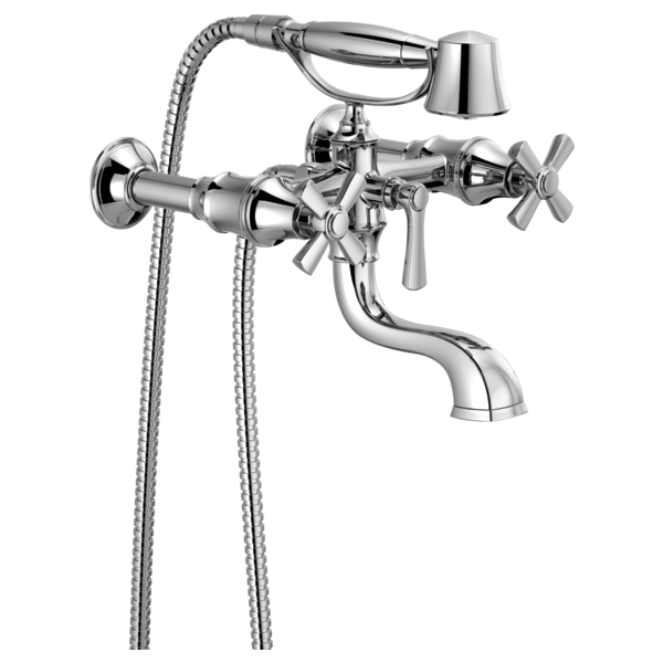 Brizo Two-Handle Tub Filler Trim Kit with Cross Handles T70361-PC - Plumbing Market