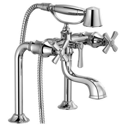 Brizo Two-Handle Tub Filler Trim Kit with Cross Handles T70361-PC - Plumbing Market