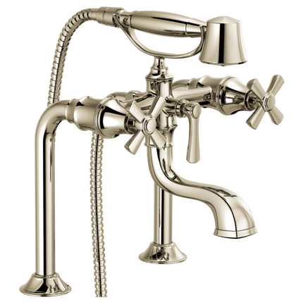 Brizo Two-Handle Tub Filler Trim Kit with Cross Handles T70361-PN - Plumbing Market