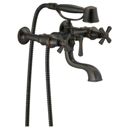 Brizo Two-Handle Tub Filler Trim Kit with Cross Handles T70361-RB - Plumbing Market