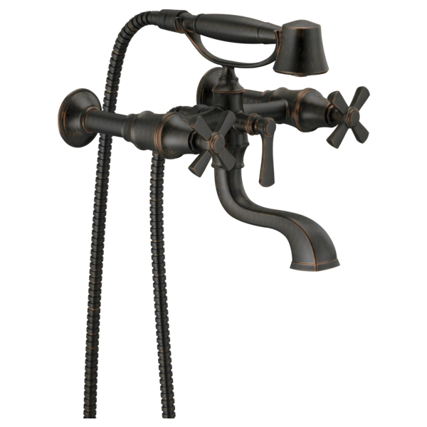 Brizo Two-Handle Tub Filler Trim Kit with Cross Handles T70361-RB - Plumbing Market