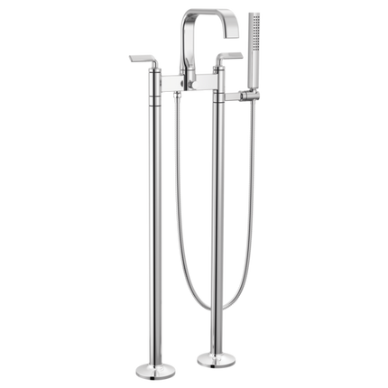 Brizo Two-Handle Tub Filler Trim Kit with Twist Lever Handles T70367-PC - Plumbing Market