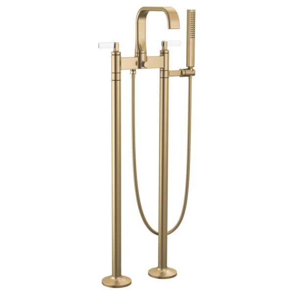 Brizo Two-Handle Tub Filler Trim Kit with Lever Handles T70368-GLCL - Plumbing Market