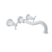 Baril EVA B71 Trim Only for Two Handles Wall-Mounted Lavatory Faucet, Drain Not Included T71-8041-00L in White