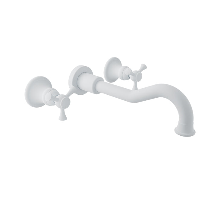 Baril EVA B71 Trim Only for Two Handles Wall-Mounted Lavatory Faucet, Drain Not Included T71-8041-00L in White