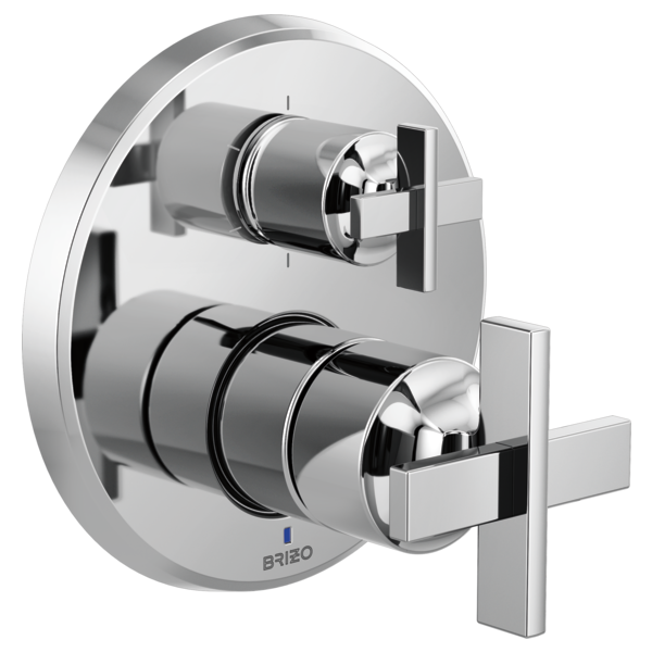 Brizo Pressure Balance Valve With Integrated 6-Function Diverter Trim - Less Handles T75P698-PCLHP - Plumbing Market