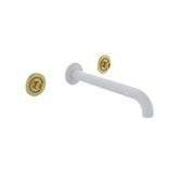 Baril AIR B80 Trim Only for Two Handles Wall-Mounted Lavatory Faucet, Drain Not Included T80-8042-00L in White