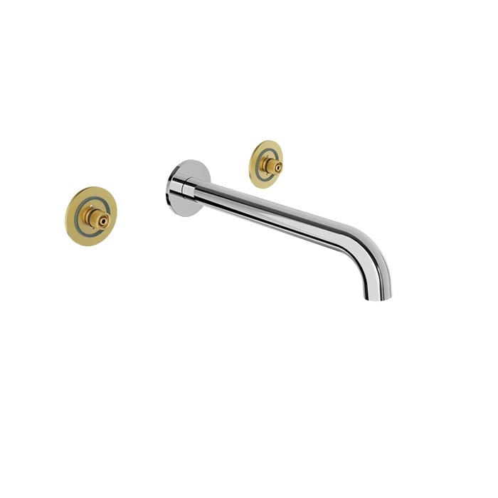 Baril AIR B80 Trim Only for Two Handles Wall-Mounted Lavatory Faucet, Drain Not Included T80-8042-00L in Chrome