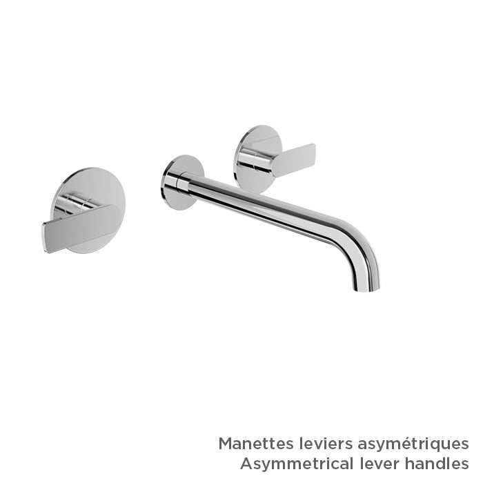 Baril AIR B80 Trim Only for Two Handles Wall-Mounted Lavatory Faucet, Drain Not Included T80-8042-00L (Baril photo)