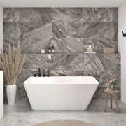 Zitta Artesio+ Freestanding bathtub, 60", in matte white with drain on left, removable apron TAS6032FAPL5