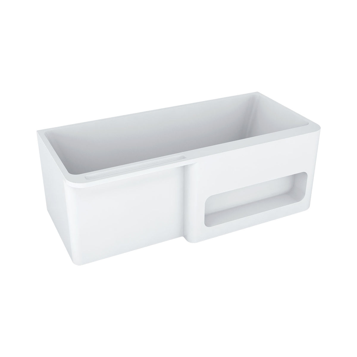 Slik Basca Freestanding bathtub, 67", in matte white TBS6731FA005