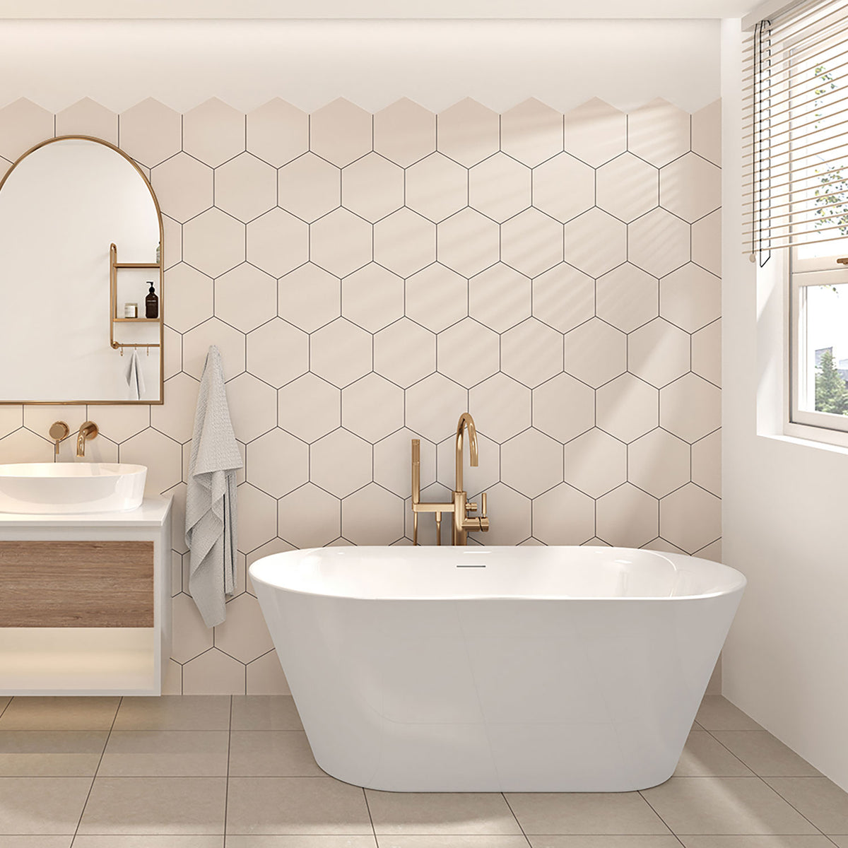 Zitta Celio Freestanding bathtub, 60", in matte white TCE6031FA005