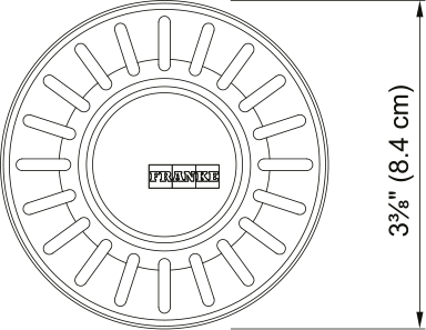 Franke Sink Strainer Assembly 906SN dimension drawing