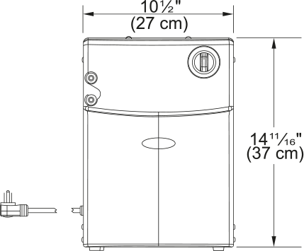 Franke Little Butler Cold Water Chiller Tank CT-200 dimension drawing