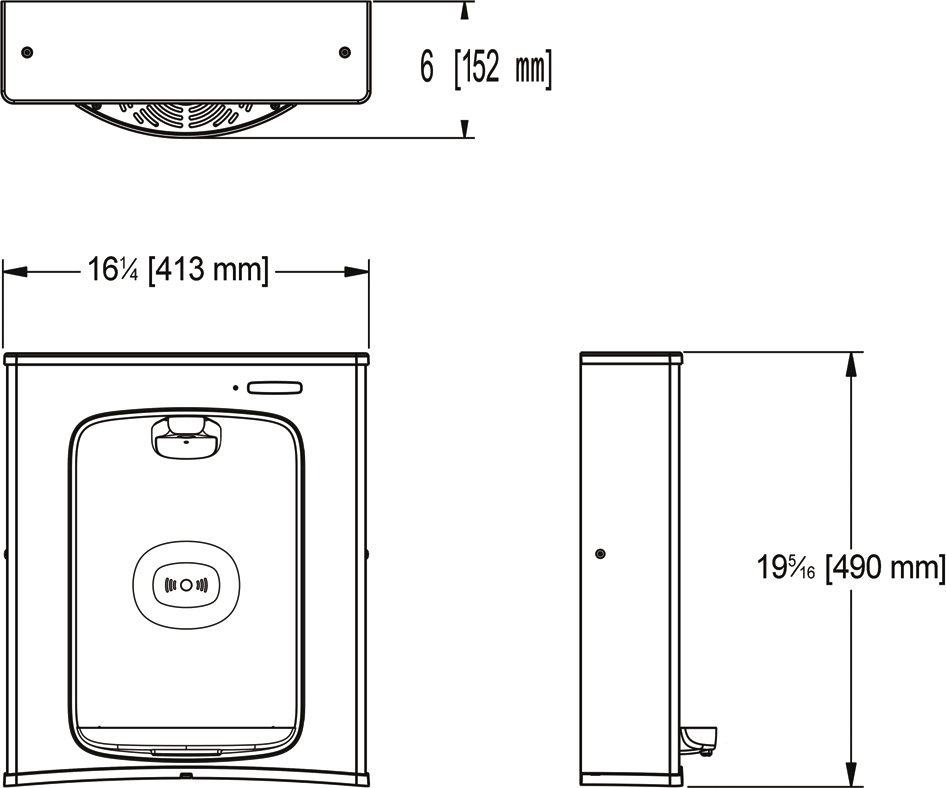 Franke Commercial drinking fountain KEPWEBF dimension drawing