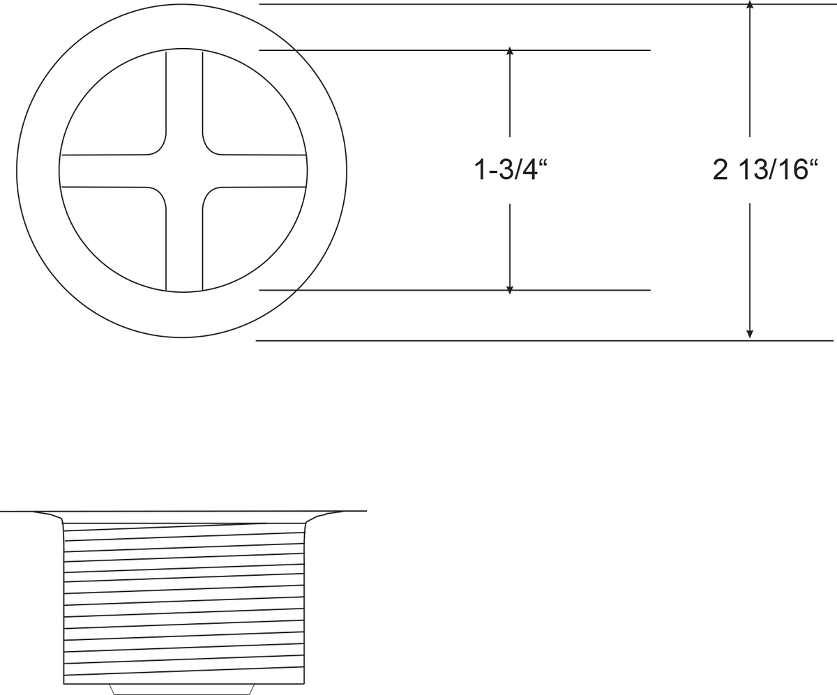 Franke Commercial waste fitting 200-316 dimension drawing