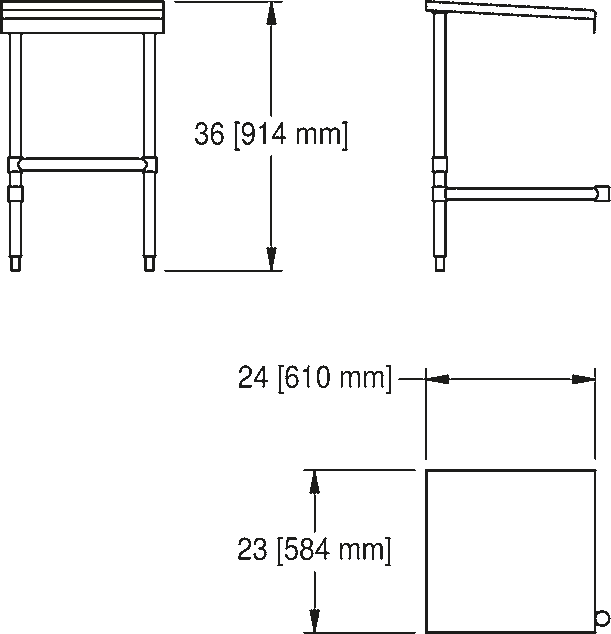 Franke Commercial scullery sink CL-DB dimension drawing