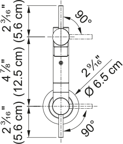 Franke Maris Lario pot filler LAR-PF dimension drawing