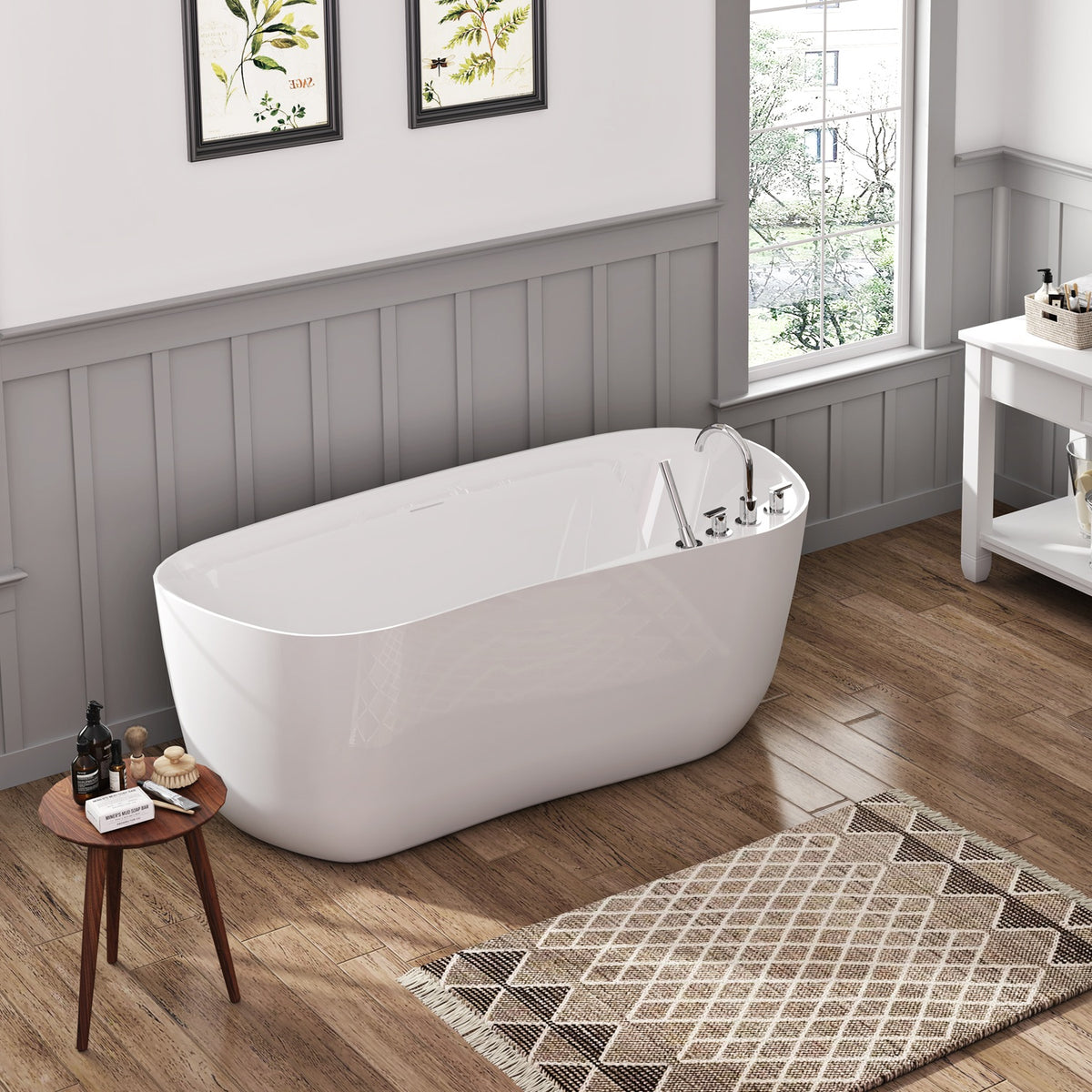 Zitta Neta Freestanding bathtub, 65", in matte white TET6532FA005