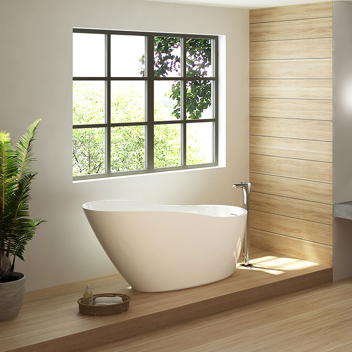 Zitta Frank Freestanding bathtub, 66", in matte white TFA6631FA005