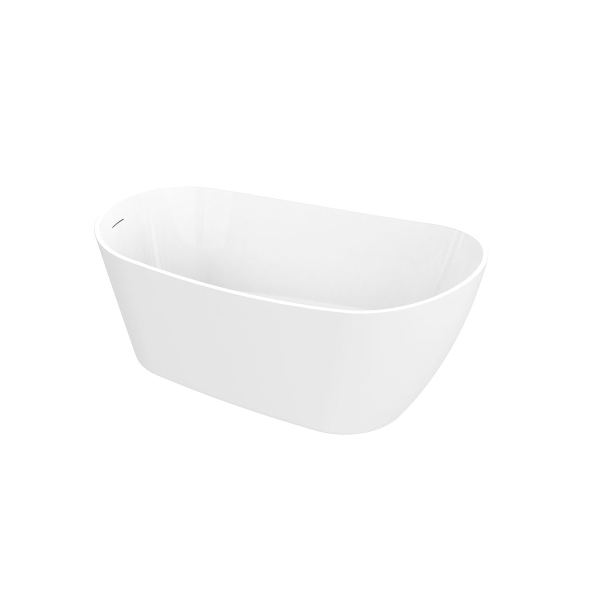 Zitta Issa 2.0 Freestanding bathtub, 59", in glossy white TI25929FA001