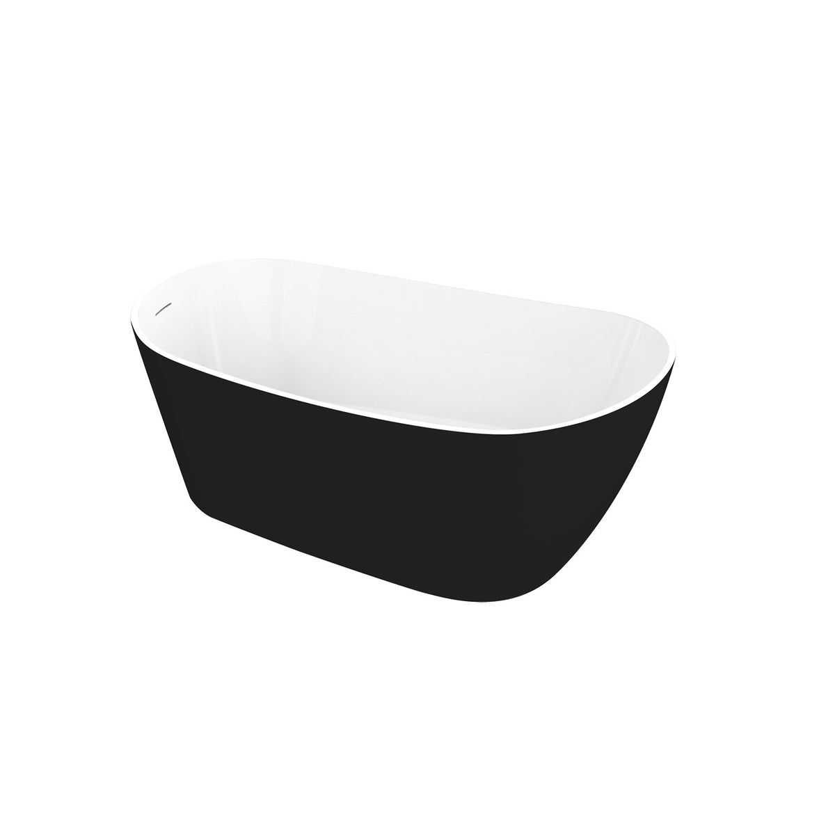 Zitta Issa 2.0 Freestanding bathtub, 59", in matte black TI25929FA007