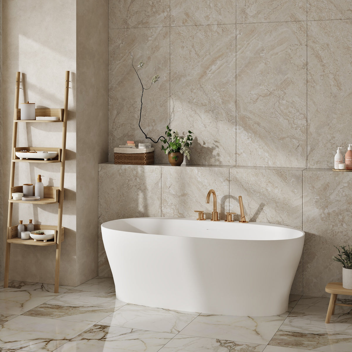 Slik Vivo Freestanding bathtub, 63", in matte white TIO5927FS005
