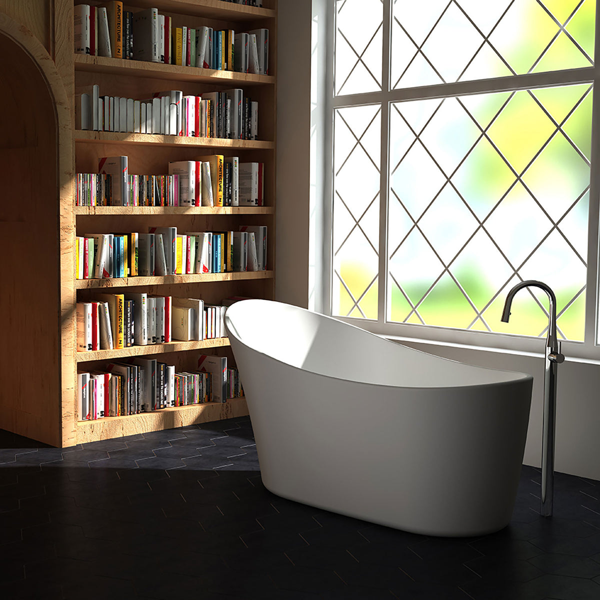 Zitta Kanwa Freestanding bathtub, 55 1/2", in matte white TKN5626FA005
