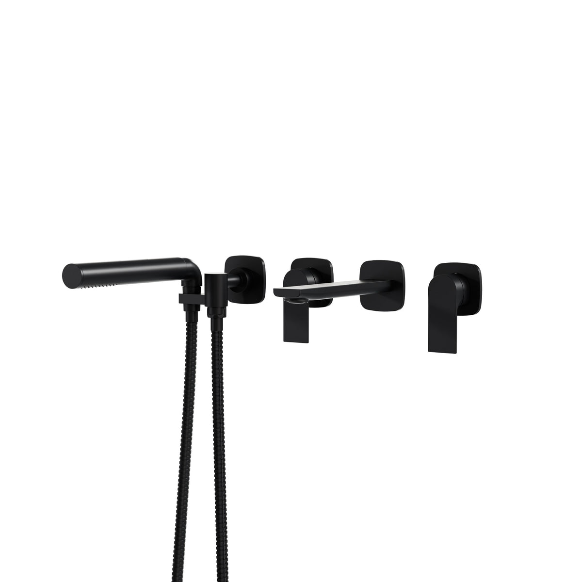 Aquabrass Xpress TMR Plus Wallmount Tub Filler TMR04 in Electro Black