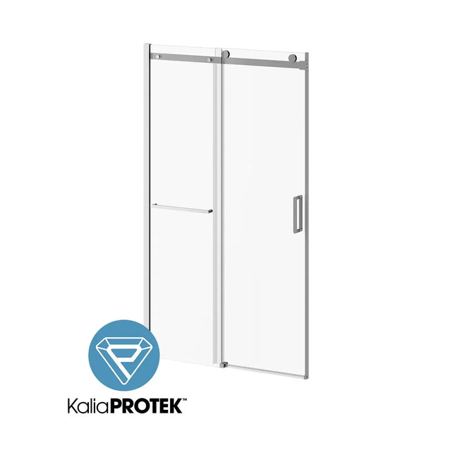 Kalia KONCEPT-II W/ TOWEL BAR and KaliaProtek 48''x77'' Alcove Sliding Shower Door with Fixed and Mobile Panel (Right Opening) Chrome Clear Glass With Film DR2033-110-004-001 - Plumbing Market