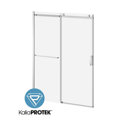 Kalia K3 W/ TOWEL BAR with KaliaProtek (Box 2 of 2)60''x77'' Alcove Sliding Shower Door - Fixed Panel (Reversible) Chrome Clear Glass DR2059-110-004-001 - Plumbing Market