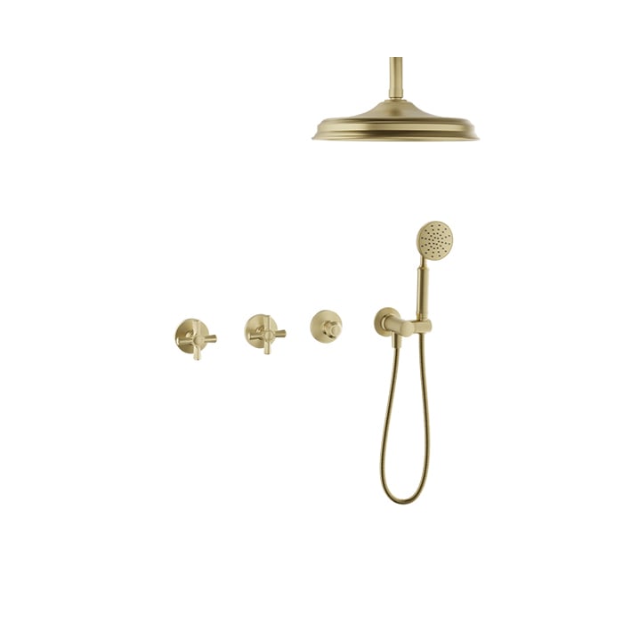 Baril BEAUMONT B20 Trim Only for Thermostatic Shower Kit TRR-3302-20 in Satin Brass