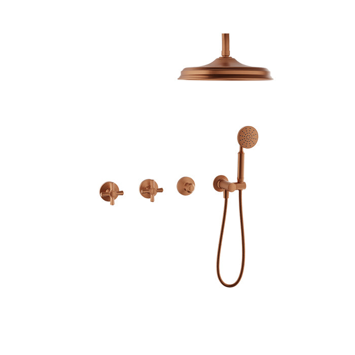 Baril BEAUMONT B20 Trim Only for Thermostatic Shower Kit TRR-3302-20 in Satin Copper