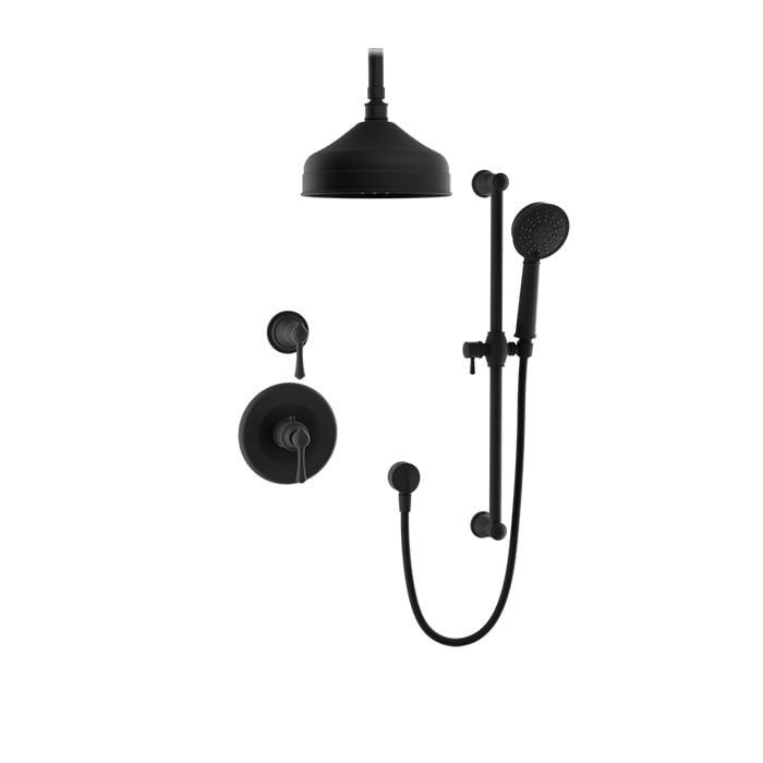 Baril TRADITION B72 Trim Only for Thermostatic Shower Kit TRR-3421-72 in Matte Black
