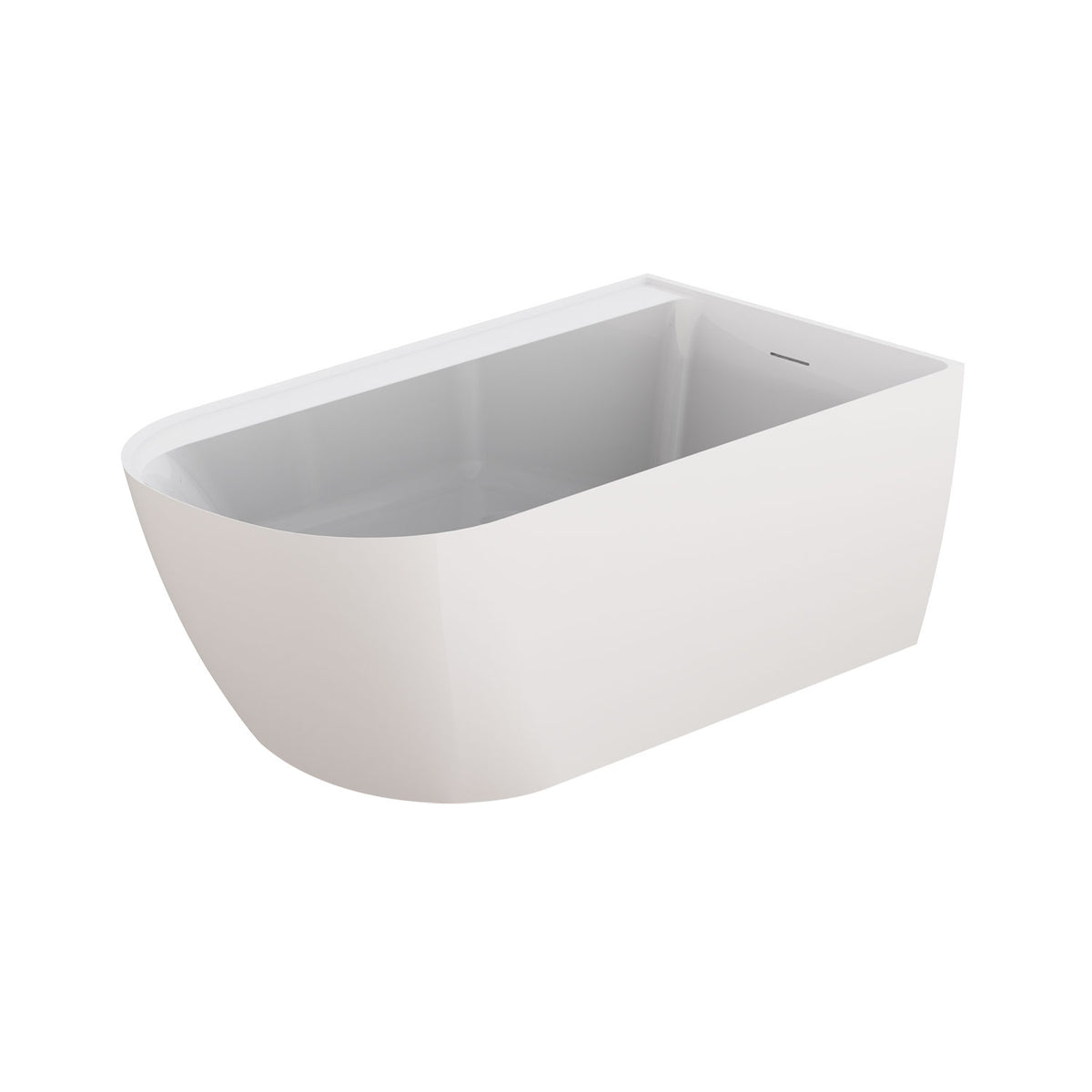 Zitta Stelvio Freestanding bathtub, 60", in glossy white with drain on right TST6032FA0R1