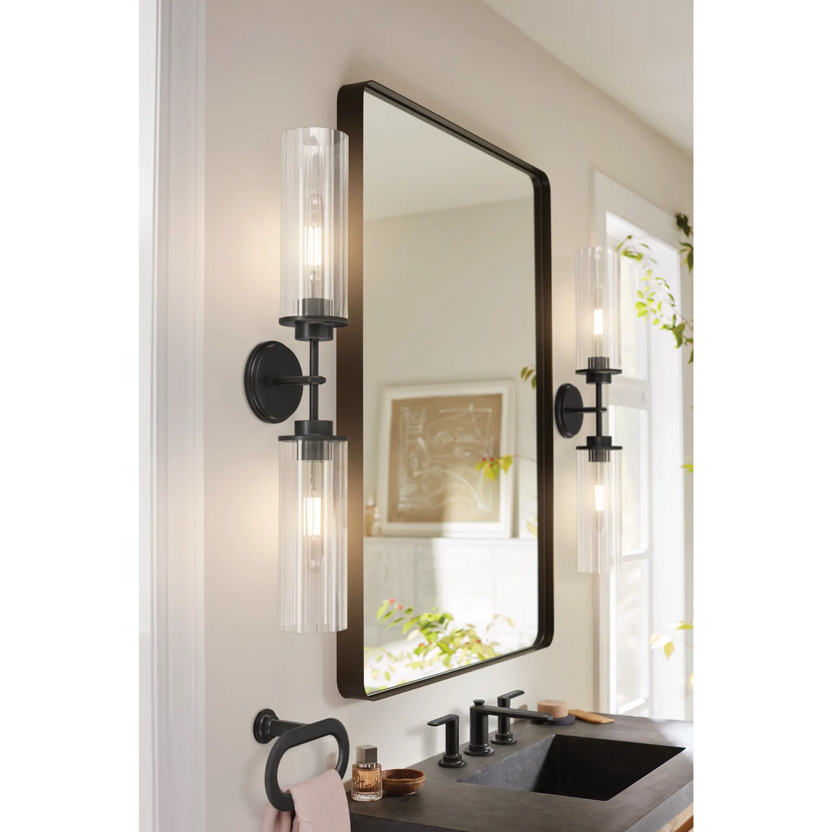 Moen Greenfield Two-Handle Low-Arc Bathroom Faucet TV6507 in Matte Black (TV6507BL) - view 4