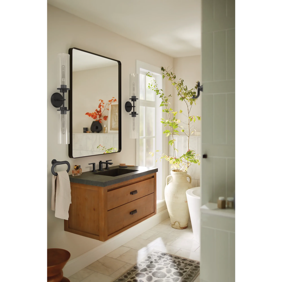 Moen Greenfield Two-Handle Low-Arc Bathroom Faucet TV6507 in Matte Black (TV6507BL) - view 7