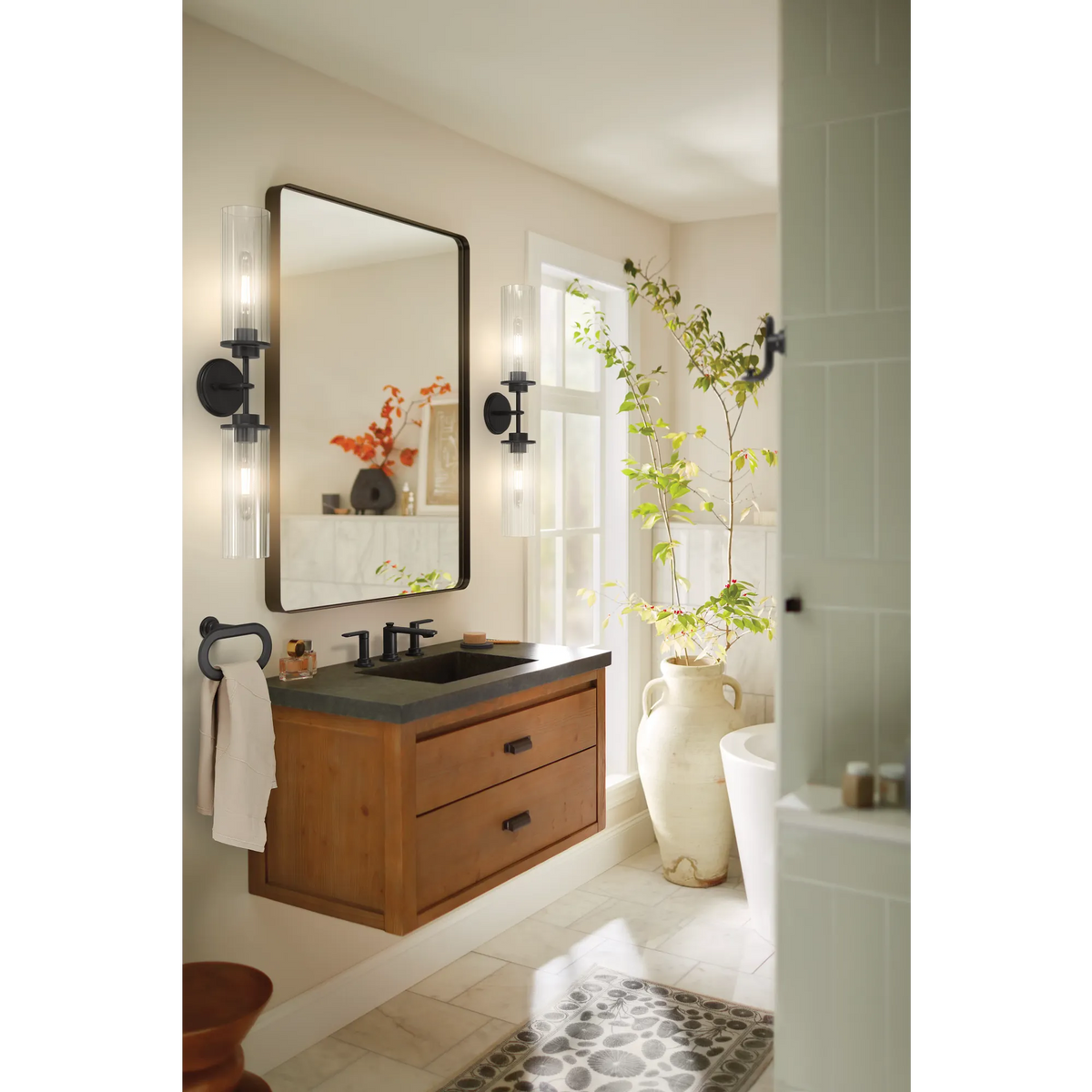 Moen Greenfield Two-Handle Low-Arc Bathroom Faucet TV6507 in Matte Black (TV6507BL) - view 6